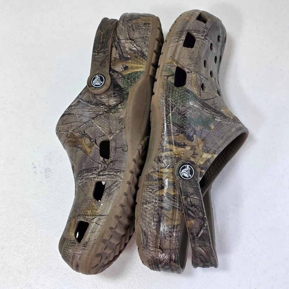 Crocs Classic Clog Realtree Xtra Camo Mens 10 Womens 12 Brown Khaki 15581